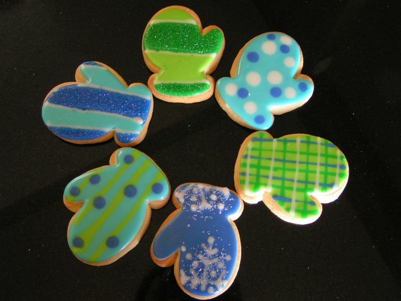 Green and Blue Mittens